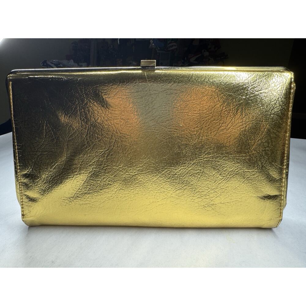 Vintage‎ Theodor California Gold Lame Clutch Purse 60’s 70’s Evening Bag Holiday